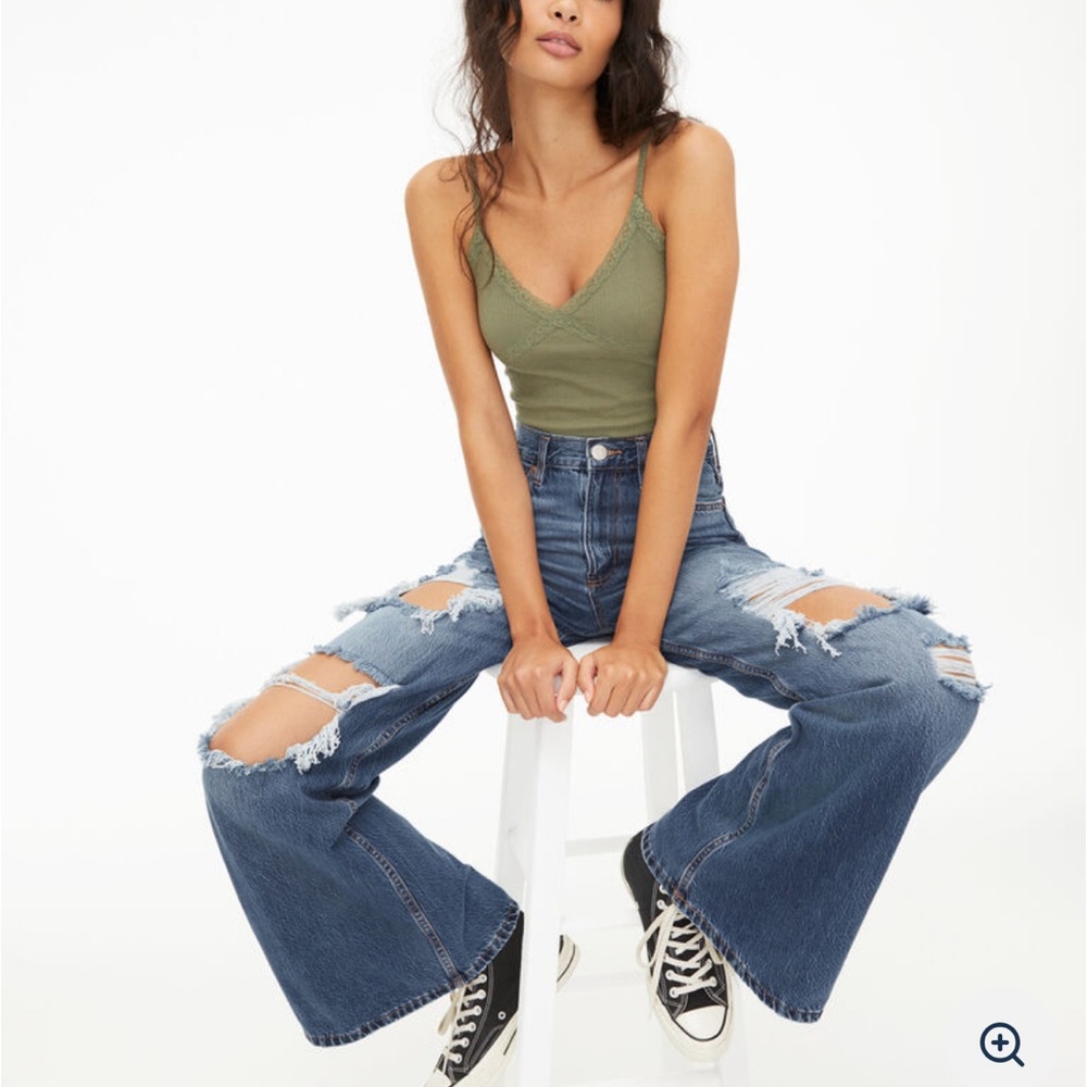 AEROPOSTALE HIGHRISE SUPER WIDE LEG JEANS
